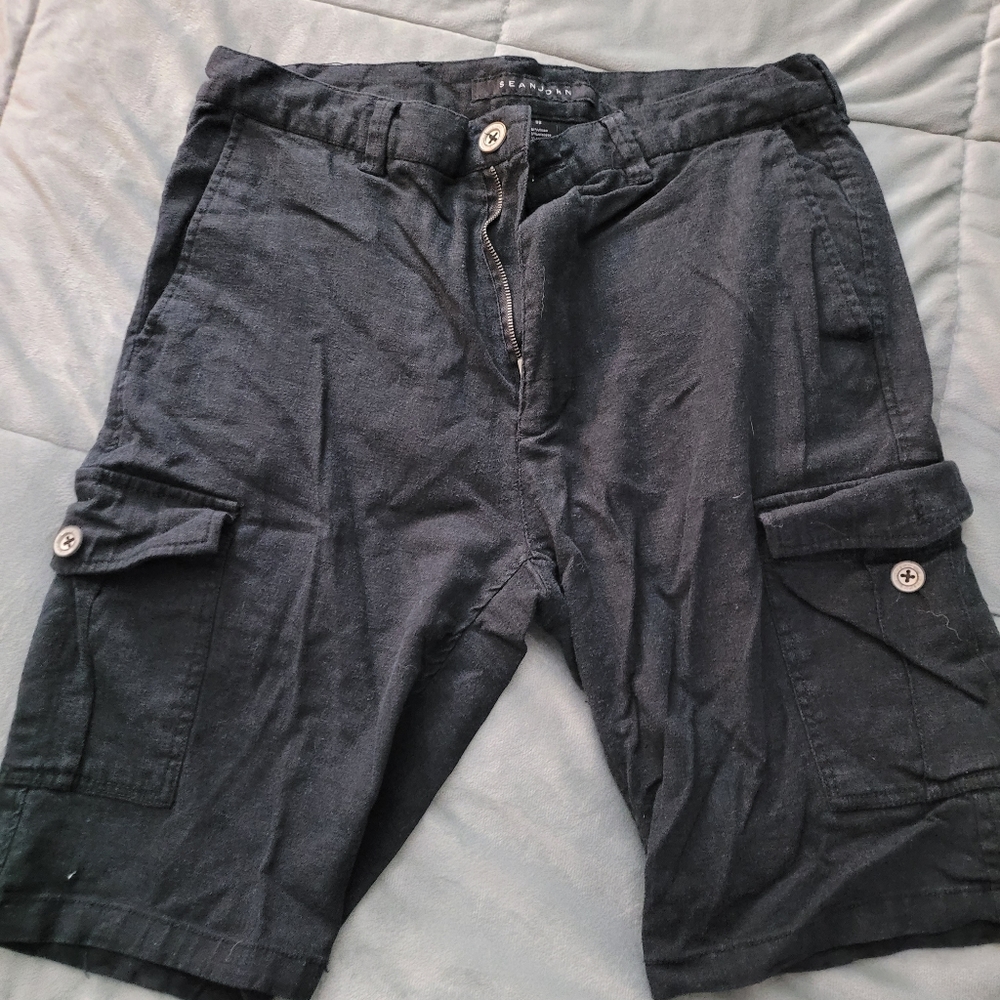 Sean John black cargo shorts